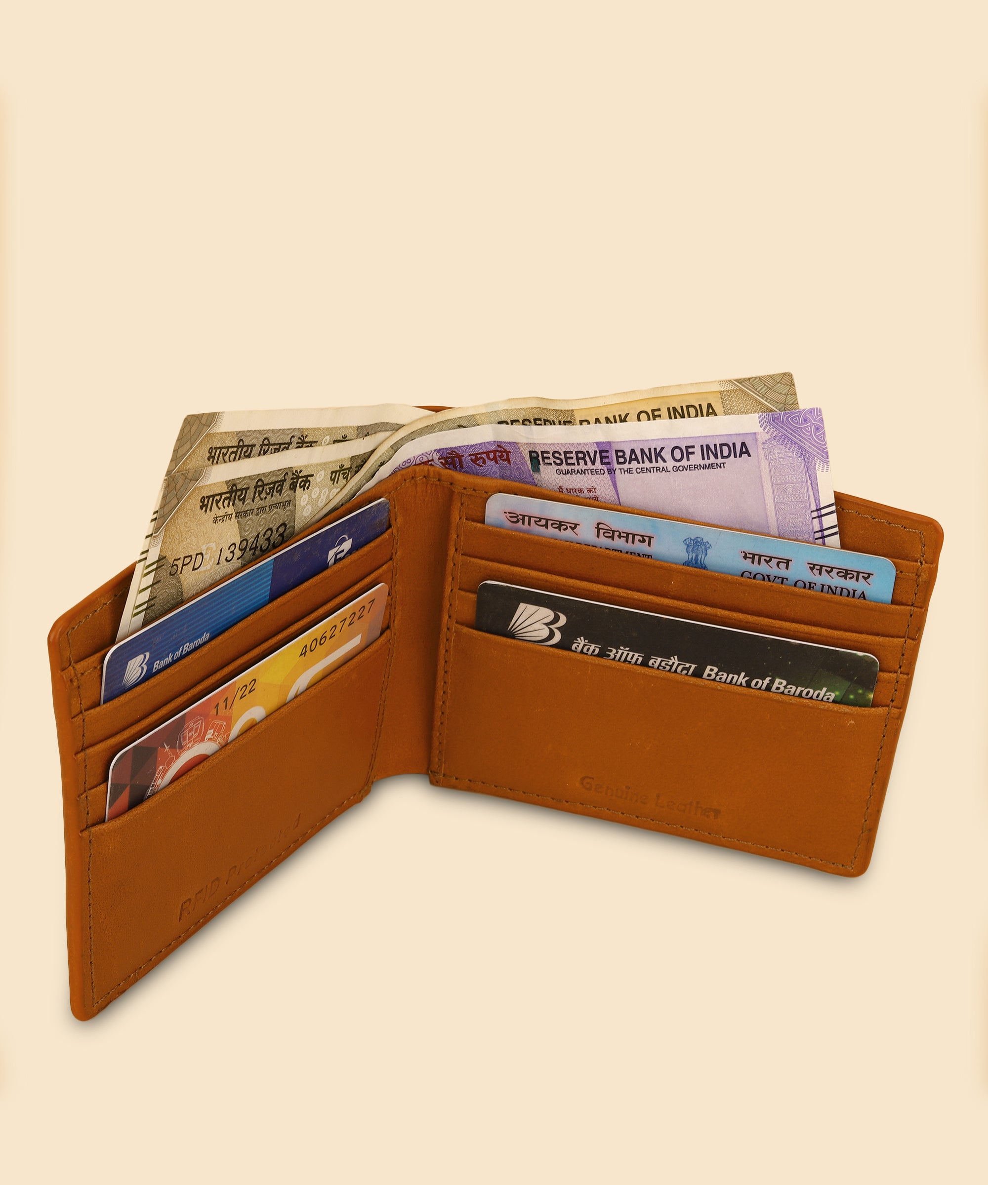 GIL Men's Bifold Genuine Leather Wallet | Wrinkle-free | RFID