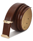 GIL Signature Tan Profile Men's Leather Belt | Wrinkle-free | Texas-2