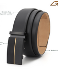 GIL Signature Auto-lock Men's Leather Belt | Wrinkle-free | Leather Cleaning Cream