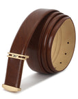 GIL Signature Profile Men's Leather Belt Tan | Wrinkle-free | Texas Classic