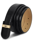 GIL Signature Profile Men's Leather Belt | Wrinkle-free | Matte Black Buckle