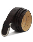 Signature Brown Profile Men's Leather Belt- Snake(4)