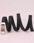 Black Ladies Belt- 21mm Plate Buckle
