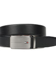 GIL Men's Reversible Auto-lock Leather Belt | Saffiano Wrinkle-free Leather