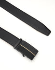 GIL Signature Auto-lock Men's Leather Belt | Wrinkle-free | With Leather Cleaning Cream