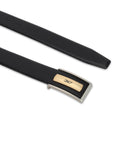 Signature Black Profile Men's Leather Belt- Snake(3)