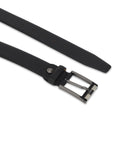 Black Profile Men's Leather Belt- Safiano