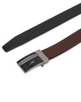 GIL Men's Reversible Leather Belt with Signature Buckle | Wrinkle-free