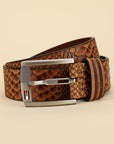 GIL Casual Men's Leather Belt | Top-Grain | 3-D Embossed | G-1271