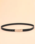 Black Ladies Belt- 21mm Plate Buckle