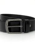 GIL Casual Men's Full-Grain Leather Belt with Antique Buckle | Waxy Marble
