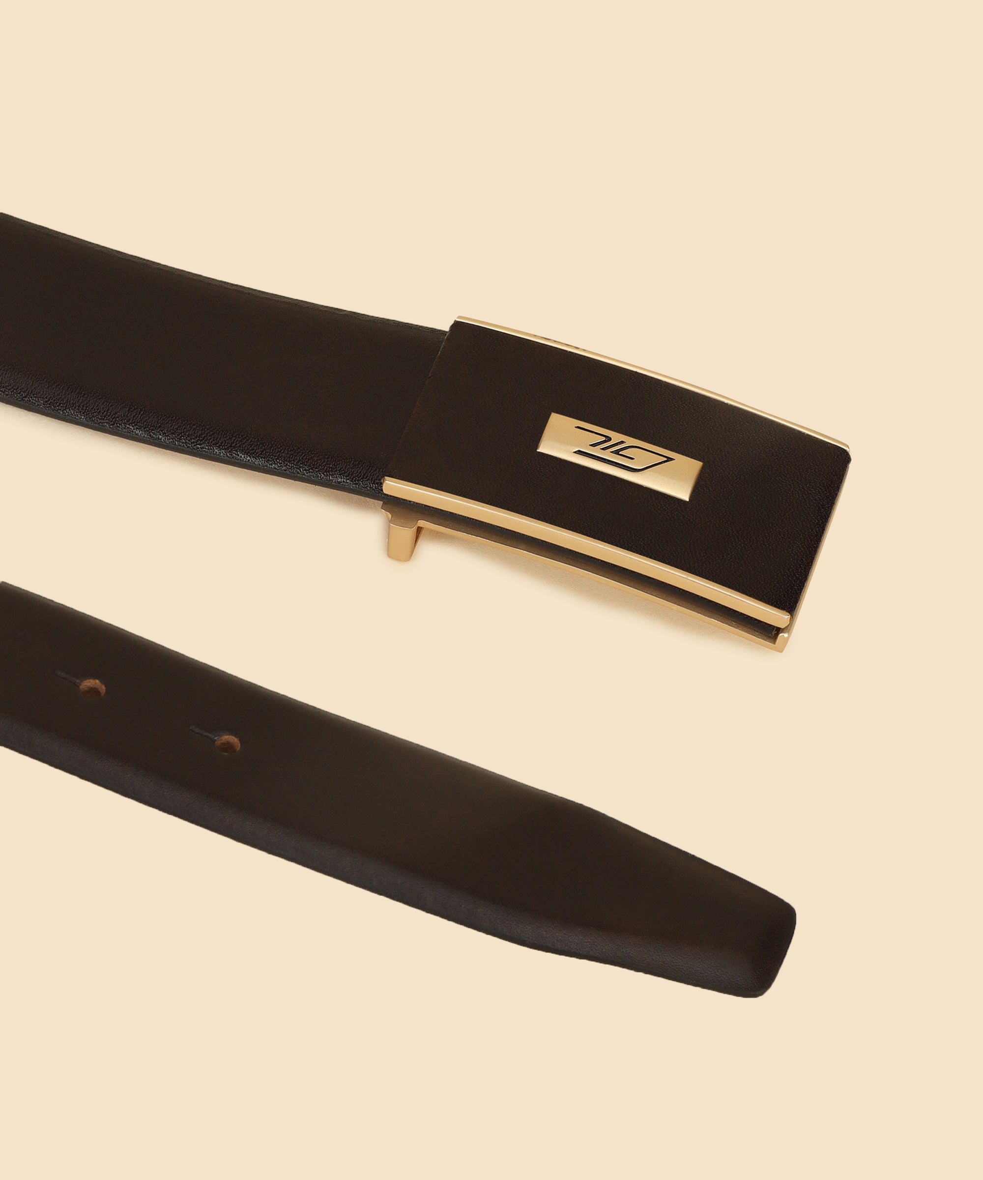 Brown Leather Belt, Wallet & Keychain Combo