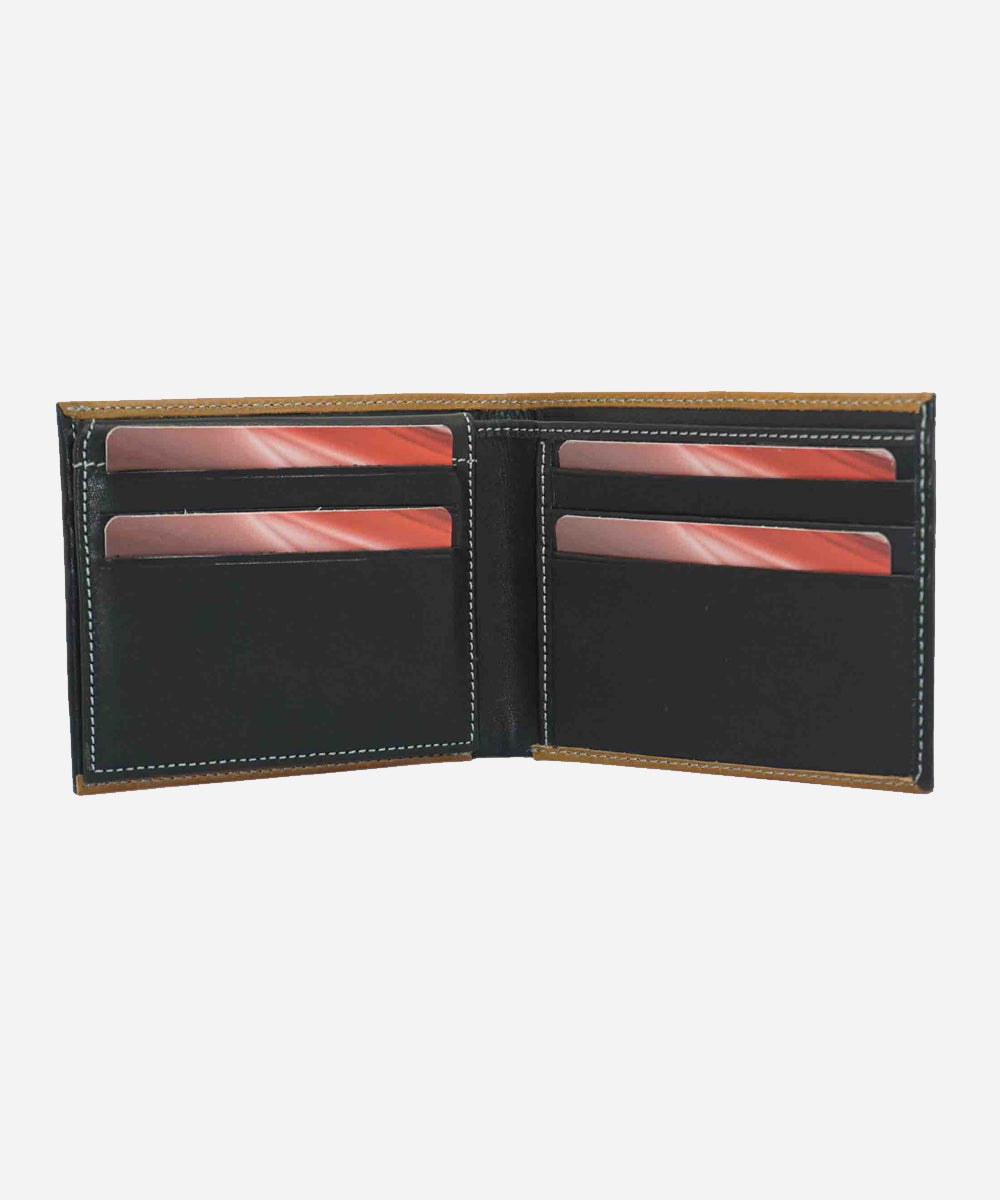 Black Color Bifold Genuine Leather Wallet