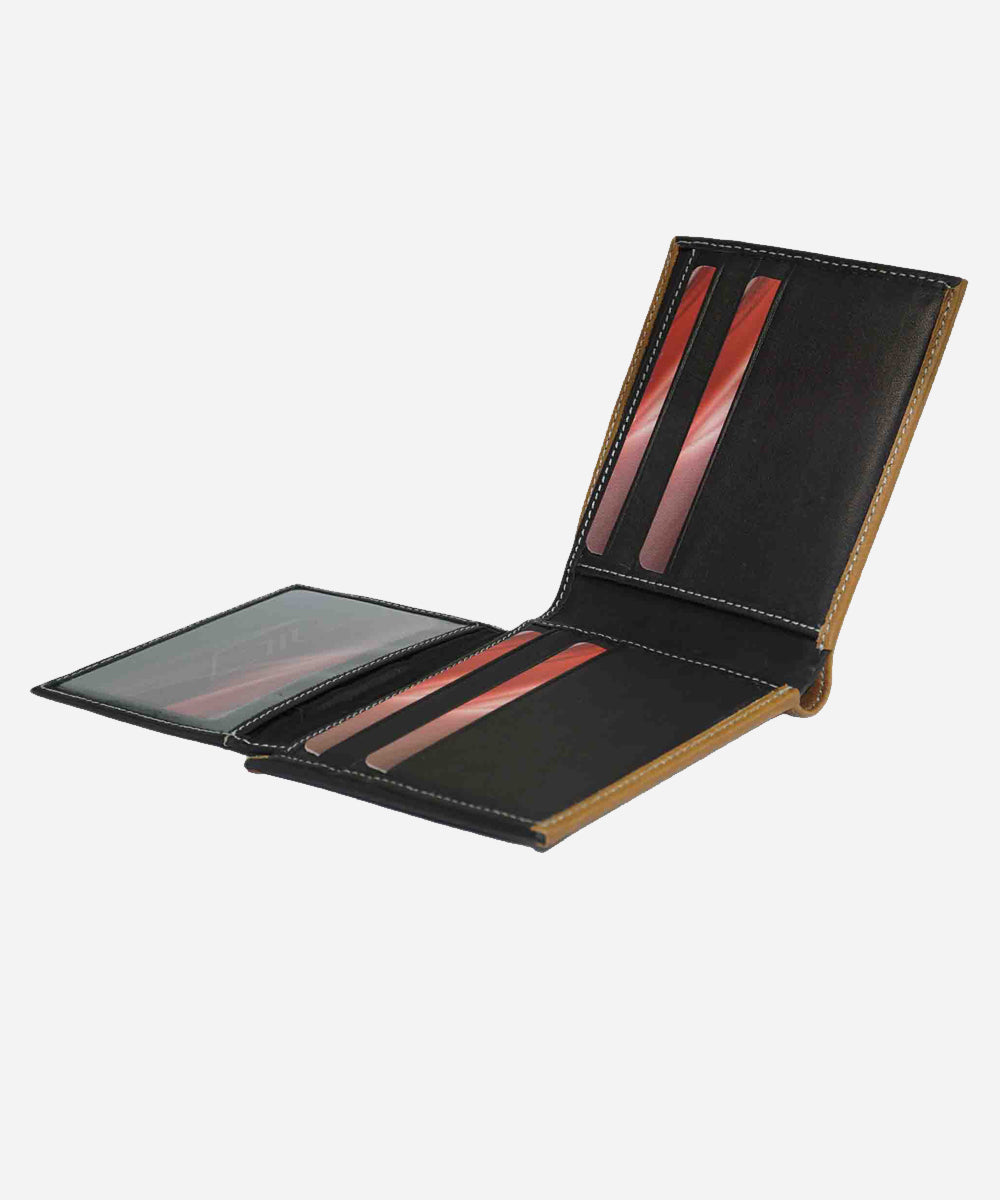 Black Color Bifold Genuine Leather Wallet