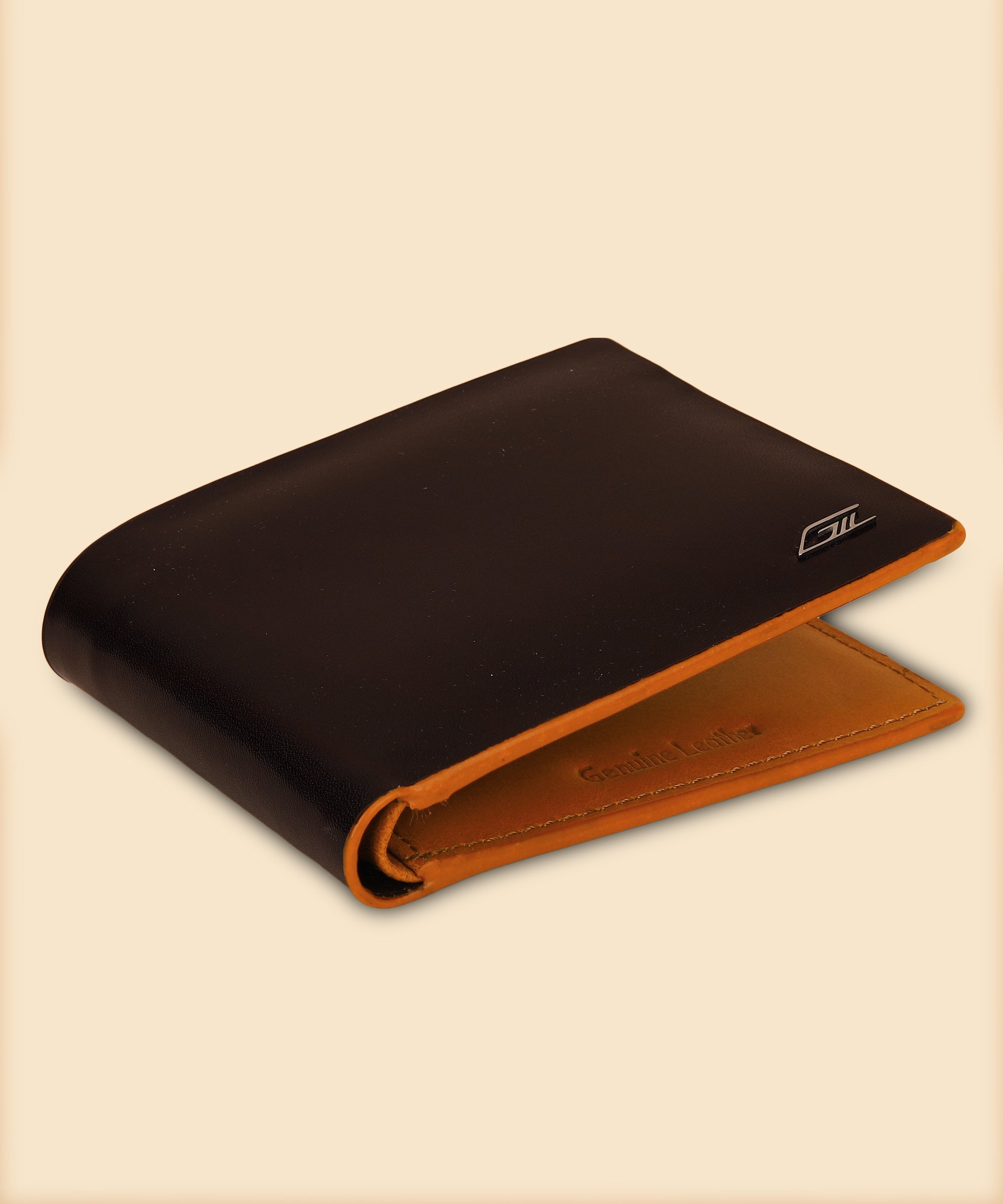 Brown Leather Belt, Wallet & Keychain Combo