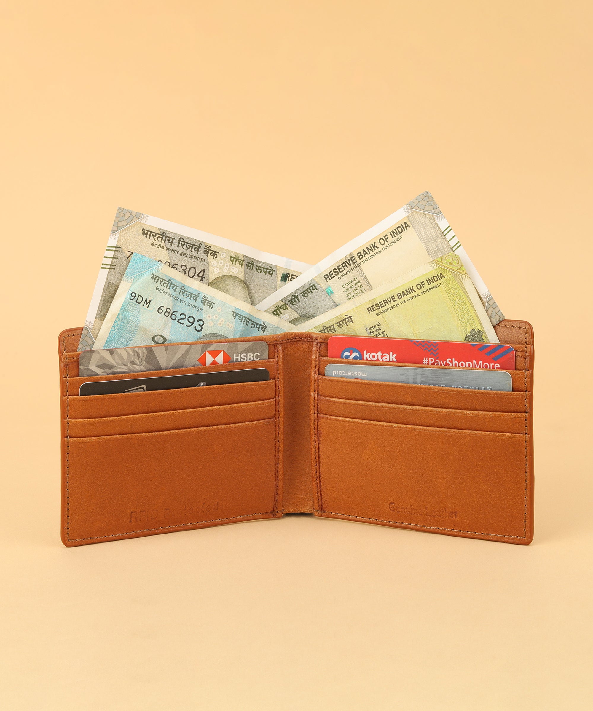 GIL Men's Bifold Genuine Leather Wallet | Wrinkle-free | RFID