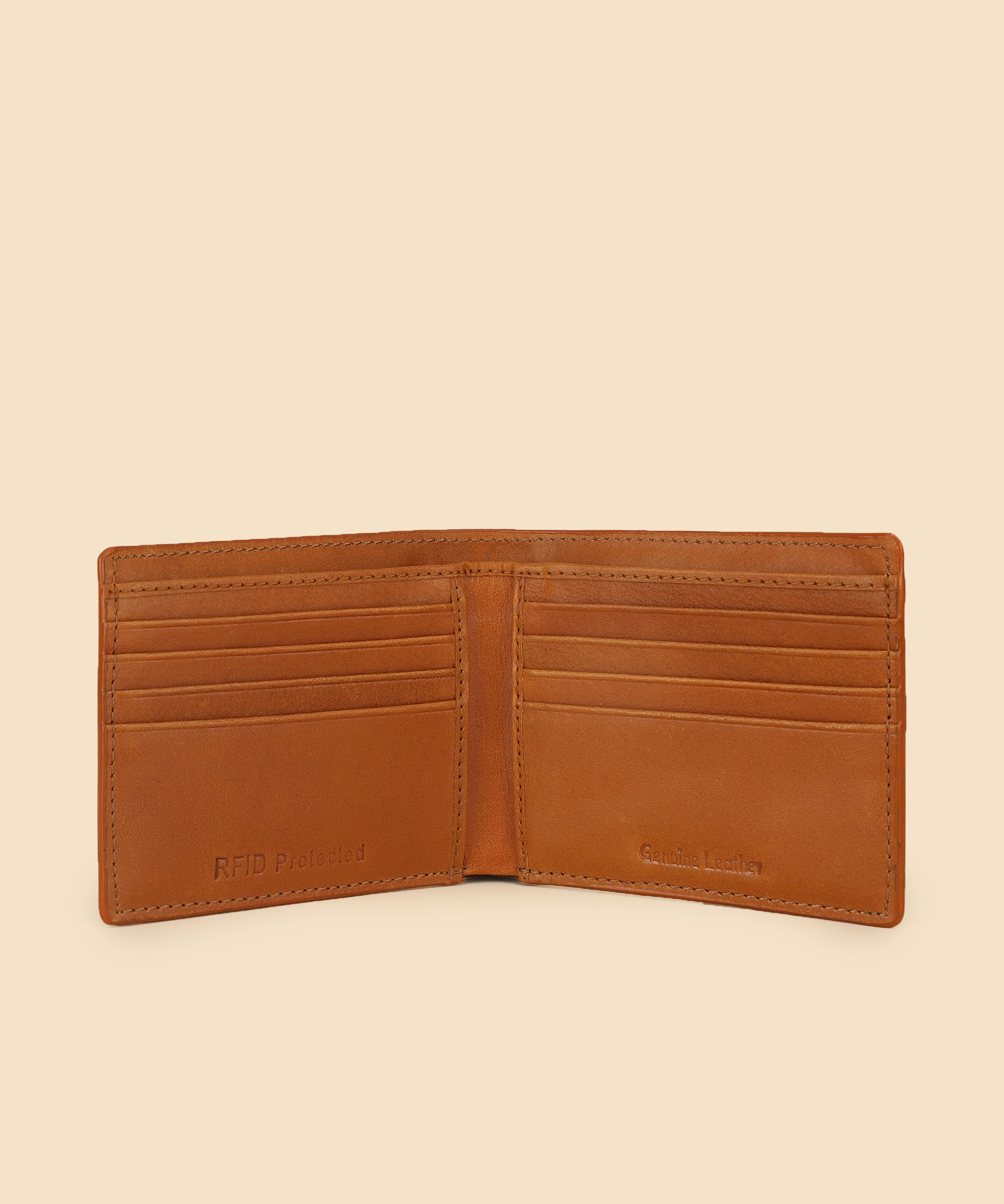 Brown Leather Belt, Wallet & Keychain Combo