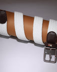 GIL Luxury Woven Stretch Men's Belt with Leather Detailing