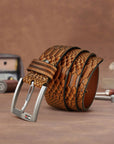 GIL Casual Men's Leather Belt | Top-Grain | 3-D Embossed | G-1271