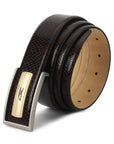 GIL Signature Profile Men's Leather Belt | Wrinkle-free | Dual-tone