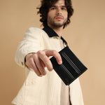 GIL Men's Bifold Leather Wallet with RFID | Embossed Full-Grain Leather