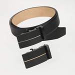 GIL Signature Auto-lock Men's Leather Belt | Wrinkle-free | With Leather Cleaning Cream
