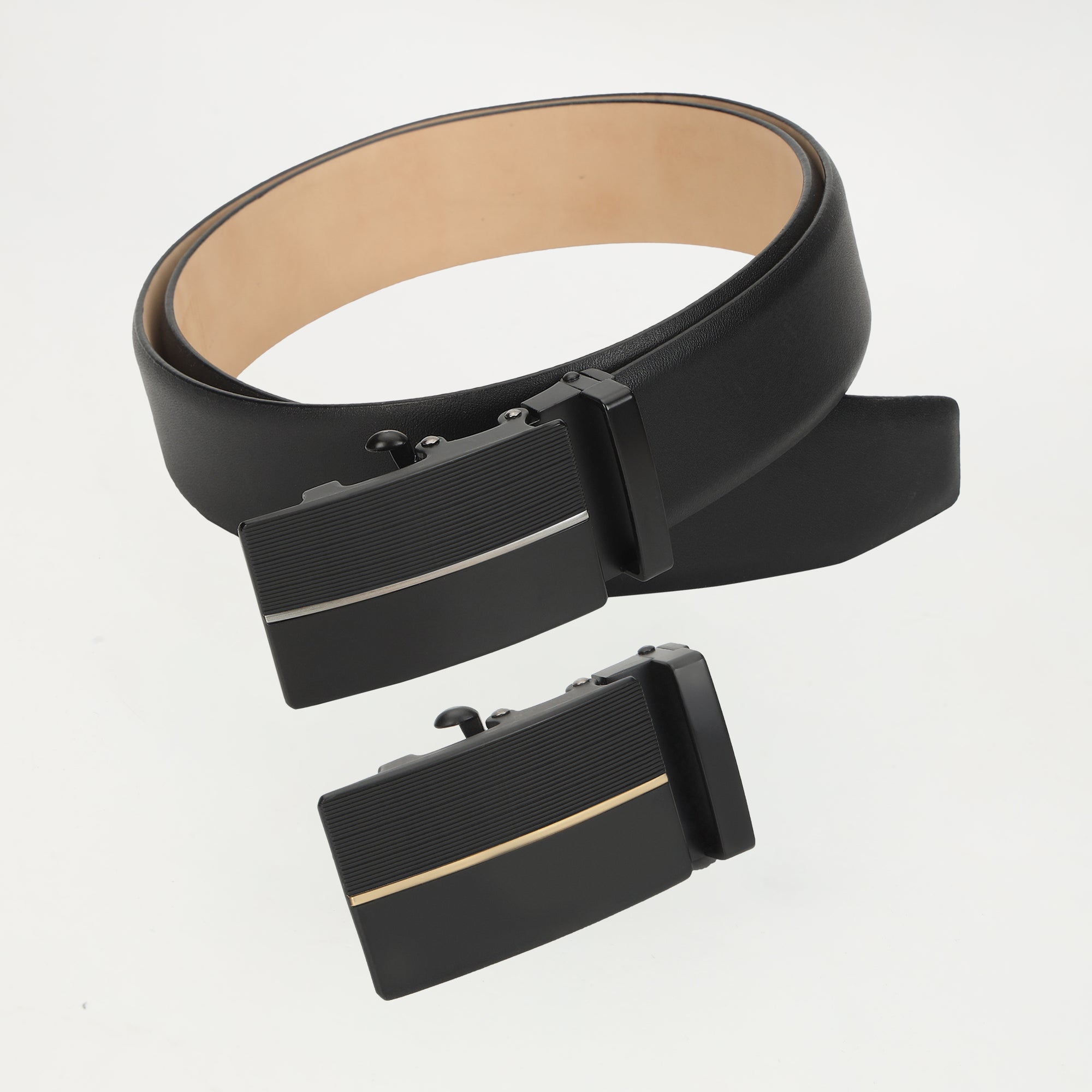 GIL Signature Auto-lock Men&#39;s Leather Belt | Wrinkle-free | With Leather Cleaning Cream
