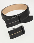 GIL Signature Auto-lock Men's Leather Belt | Wrinkle-free | With Leather Cleaning Cream