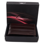 GIL Men's Bifold Leather Wallet with RFID | Embossed Full-Grain Leather