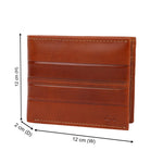GIL Men's Bifold Leather Wallet with RFID | Embossed Full-Grain Leather