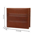 GIL Men's Bifold Leather Wallet with RFID | Embossed Full-Grain Leather