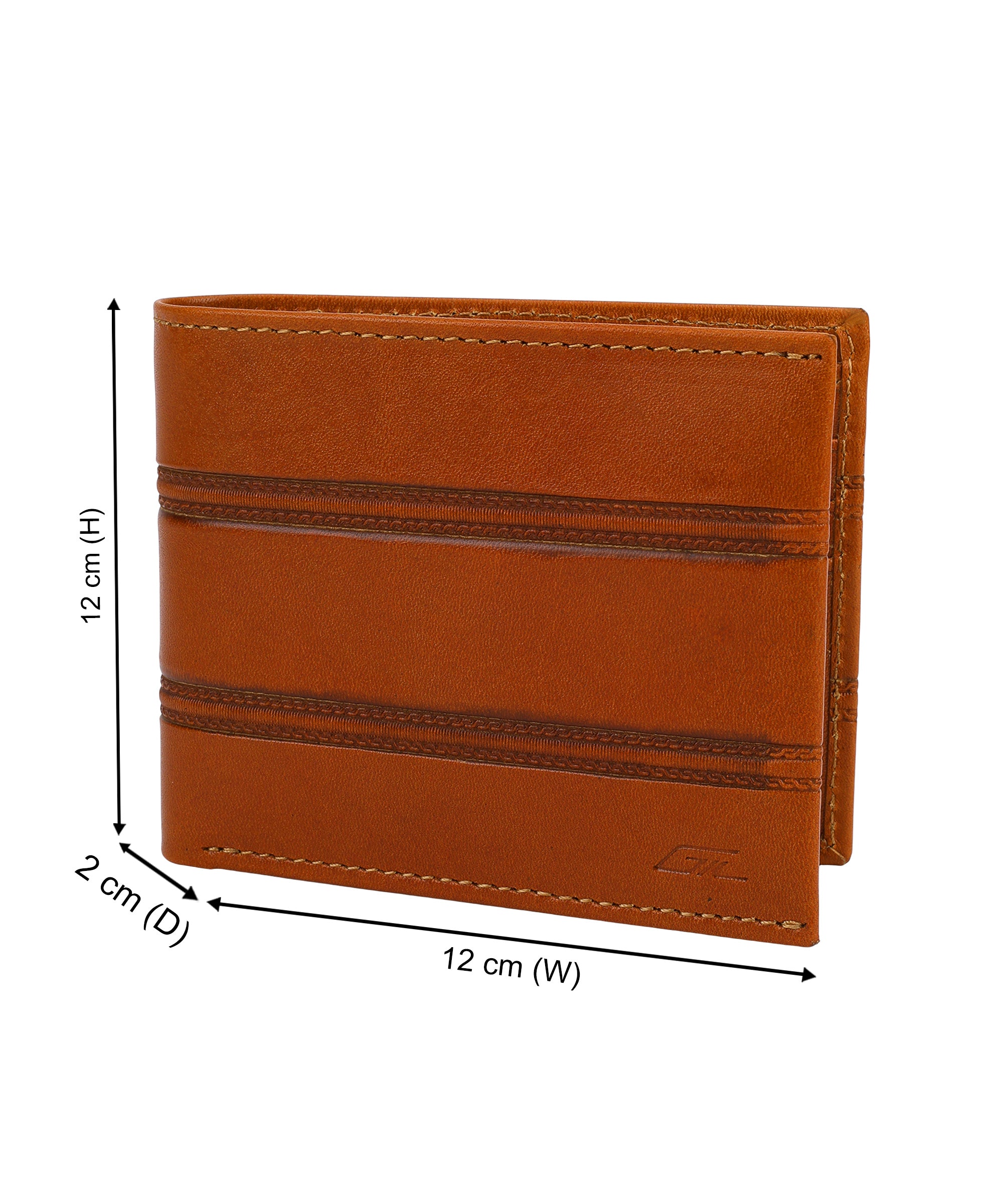 GIL Men's Bifold Leather Wallet with RFID | Embossed Full-Grain Leather