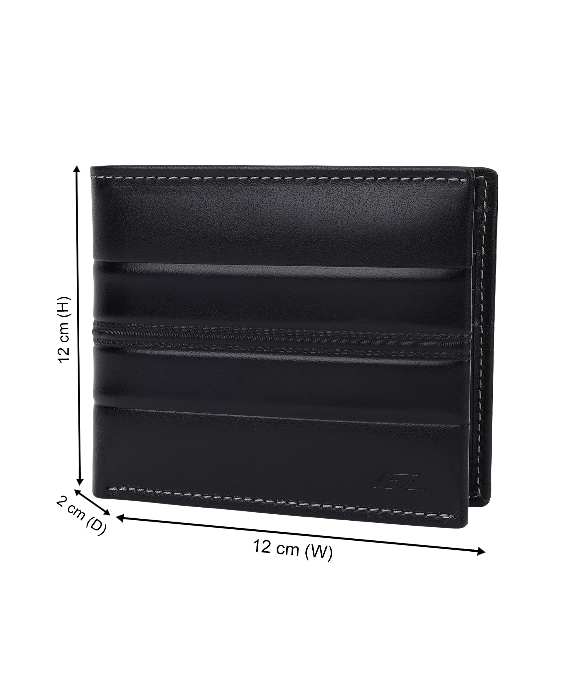 GIL Men's Bifold Leather Wallet with RFID | Embossed Full-Grain Leather