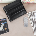 GIL Men's Bifold Leather Wallet with RFID | Embossed Full-Grain Leather