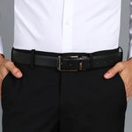 GIL Men's Reversible Wrinkle-free Leather Belt | Black & Tan