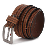 GIL Casual Men's Leather Belt | Top-Grain | 3-D Embossed | G-1277