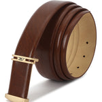 GIL Signature Profile Men's Leather Belt Tan | Wrinkle-free | Texas Classic