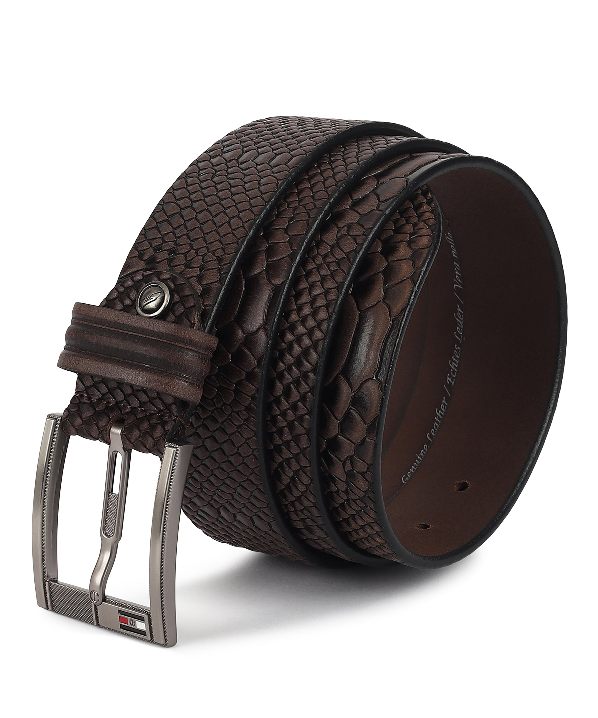 Brown Casual Men&#39;s Leather Belt - 1271 Tango Waxy