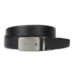 GIL Men's Reversible Auto-lock Leather Belt | Saffiano Wrinkle-free Leather