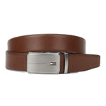 GIL Men's Reversible Auto-lock Leather Belt | Saffiano Wrinkle-free Leather