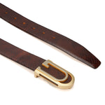 GIL Signature Profile Men's Leather Belt | Wrinkle-free | Matte Gold Buckle