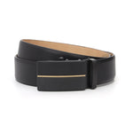 GIL black genuine Spanish leather belt with premium auto-lock buckle