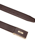 Signature Brown Profile Men's Leather Belt- Texas