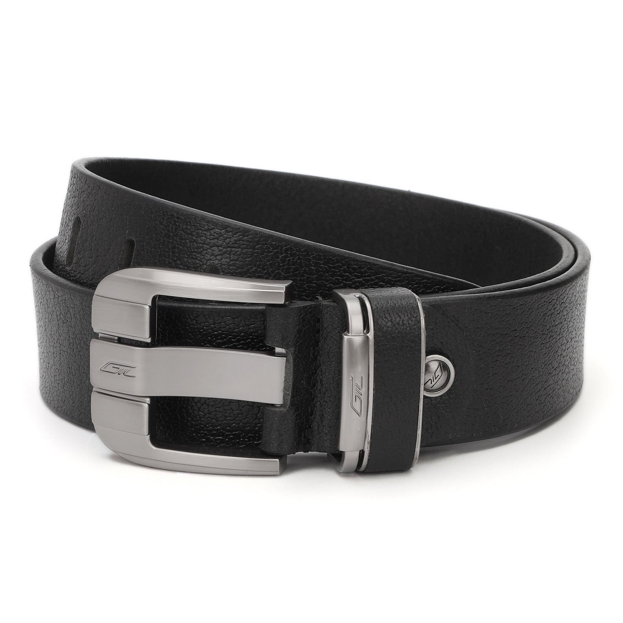 Casual Men&#39;s Leather Belt- Picasso Black