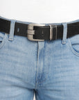 Casual Men's Leather Belt- Picasso Black