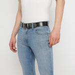 GIL Casual Men's Full-Grain Leather Belt | Waxy Marble