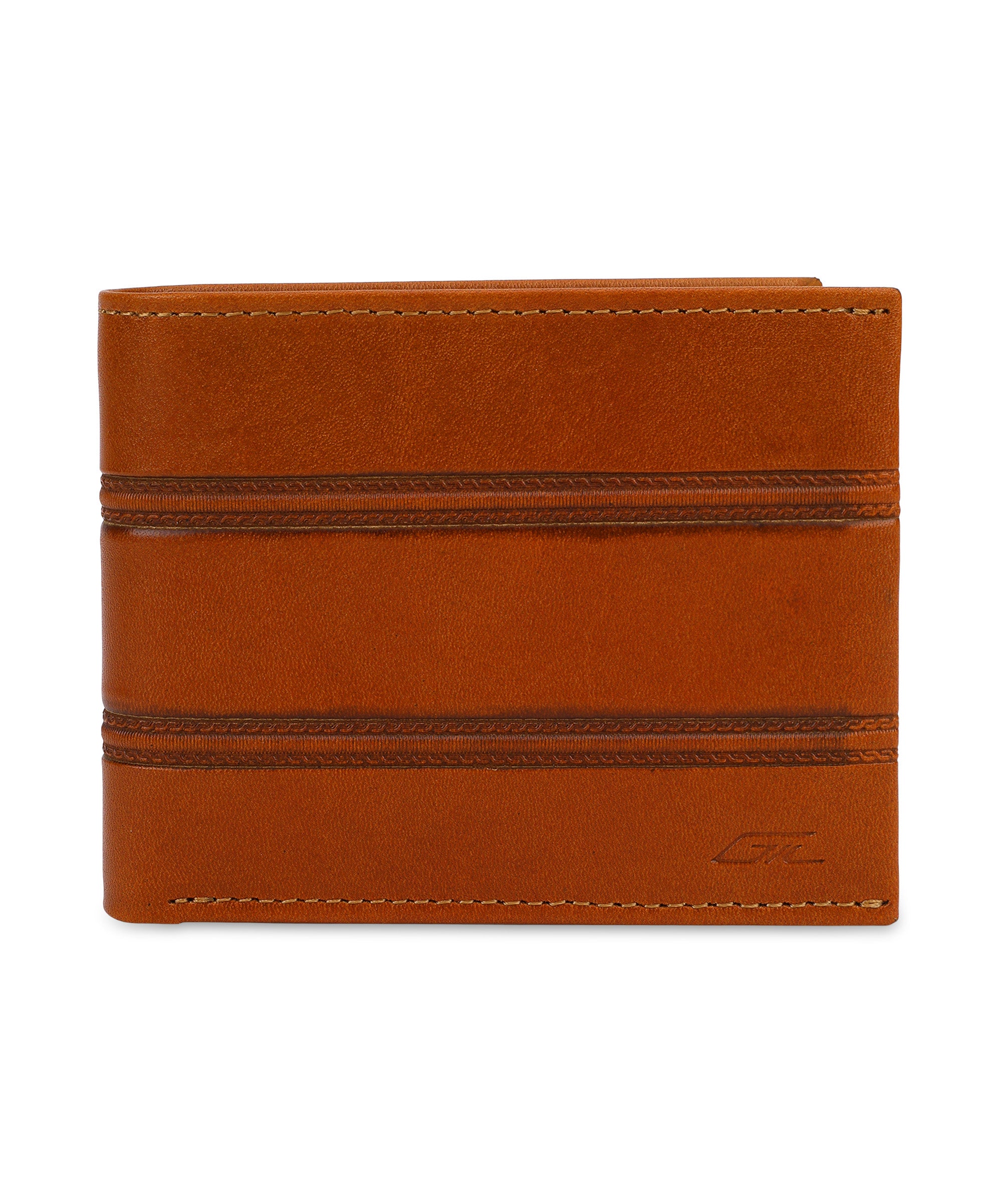 GIL Men's Bifold Leather Wallet with RFID | Embossed Full-Grain Leather