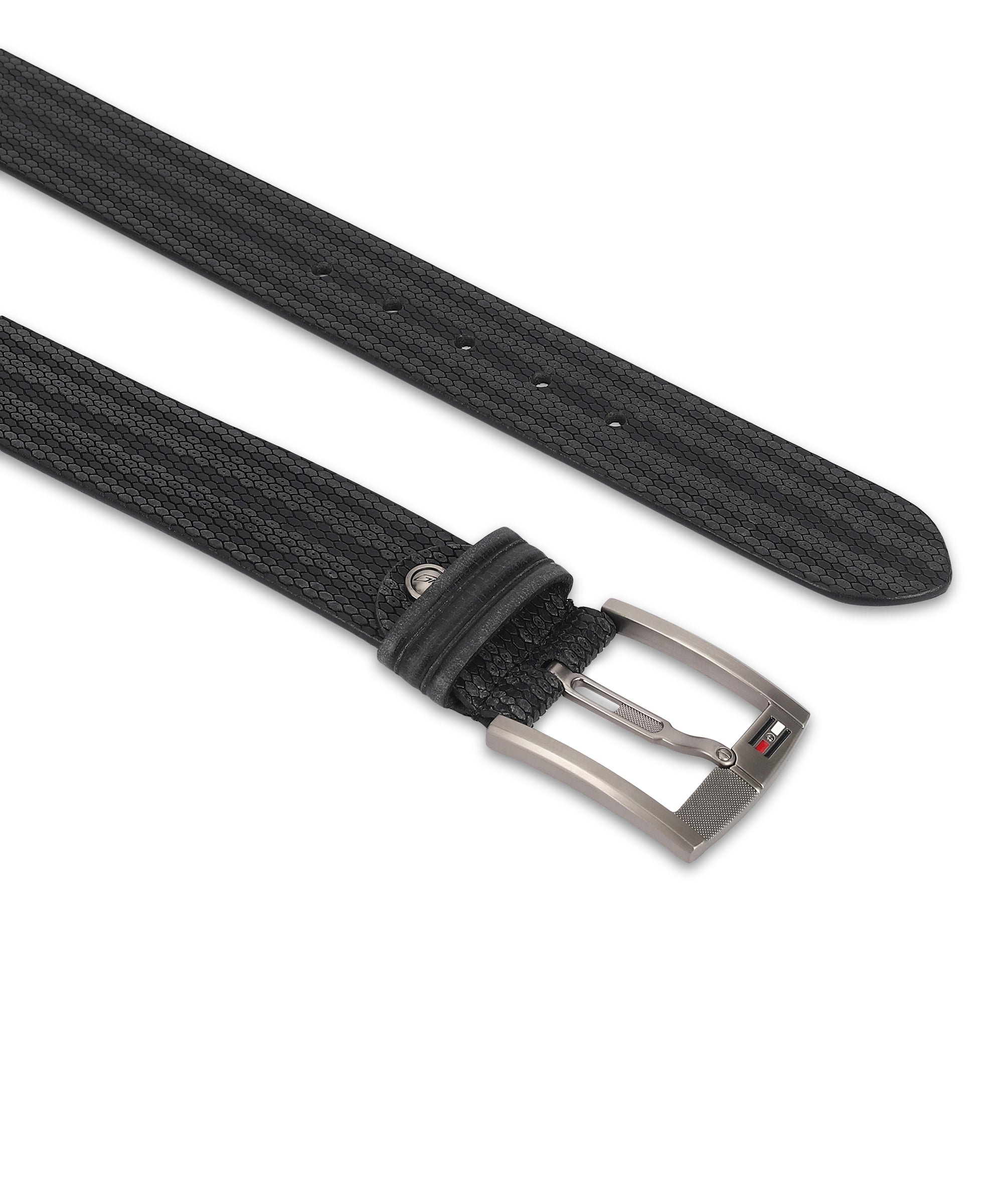 Black Casual Men&#39;s Leather Belt - G-1277 Tango Waxy