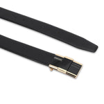 Signature Black Profile Men's Leather Belt- Texas