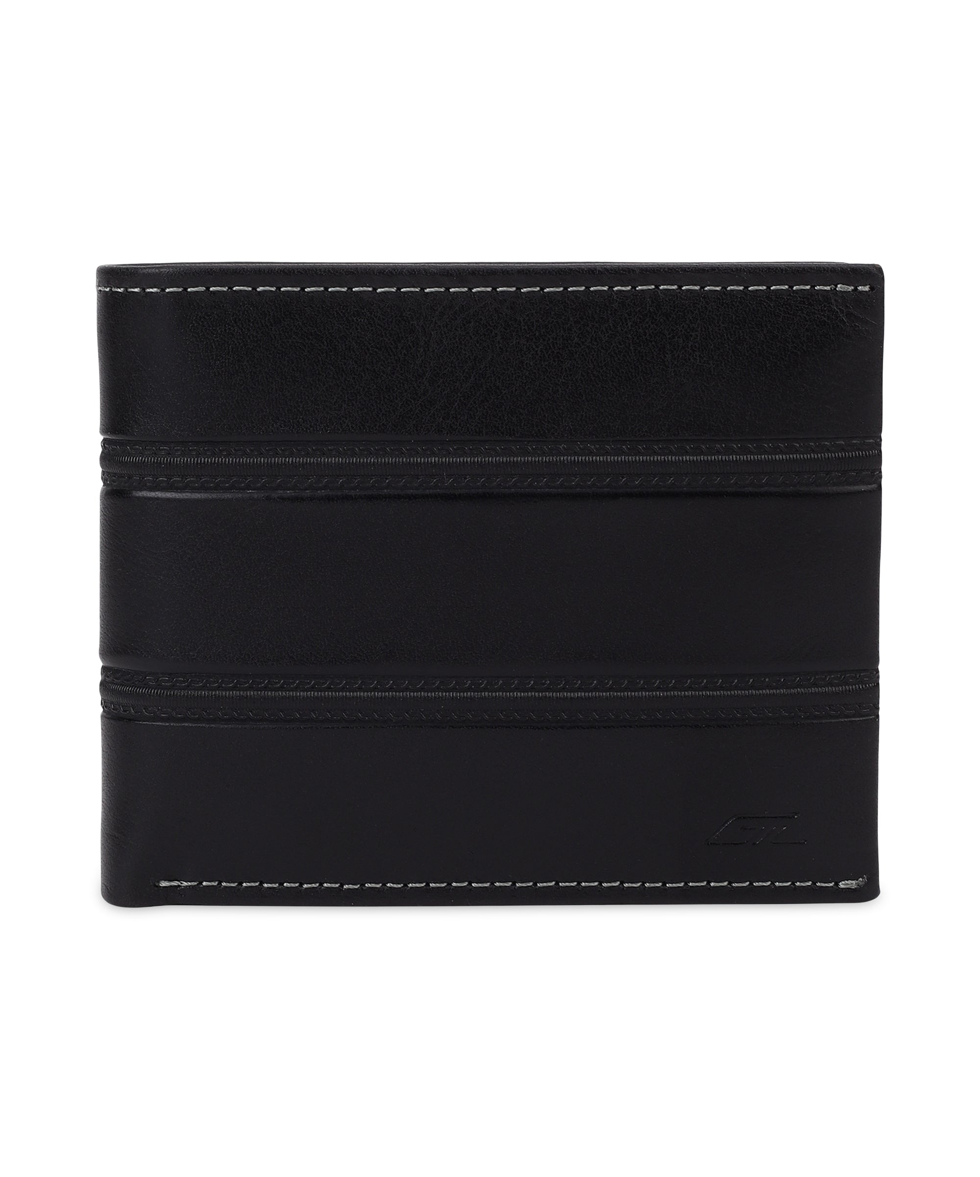 GIL Men's Bifold Leather Wallet with RFID | Embossed Full-Grain Leather